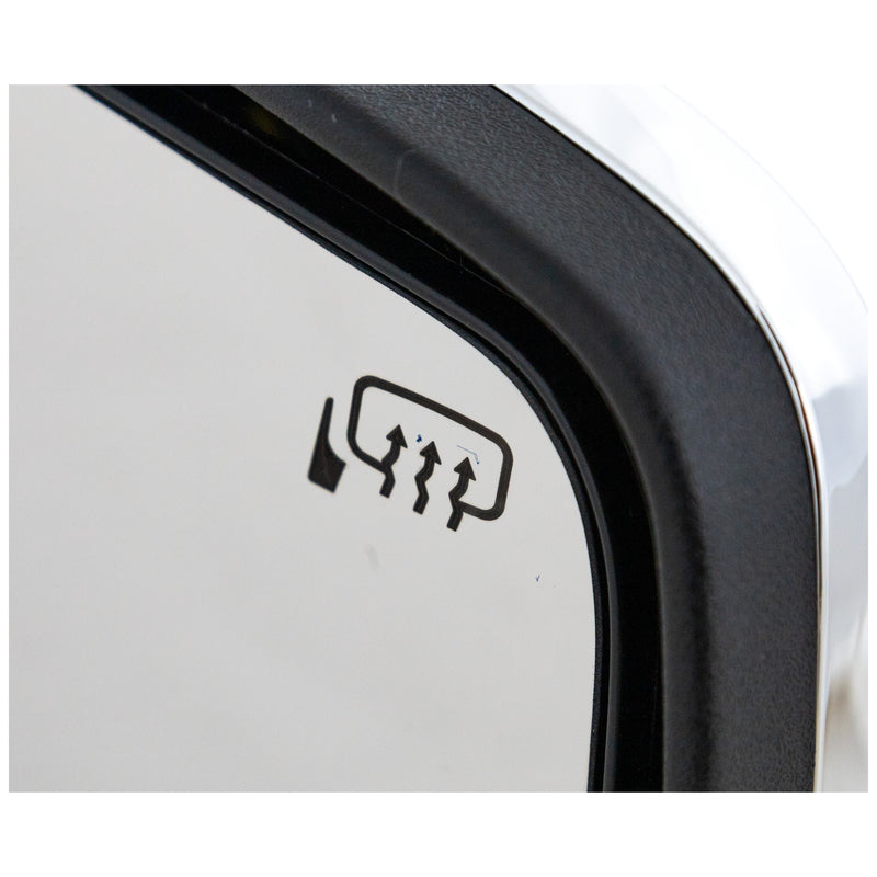 Passenger Side Mirror, Power, Non-Folding, Heated, Chrome, W/o Signal Light | FO1321319