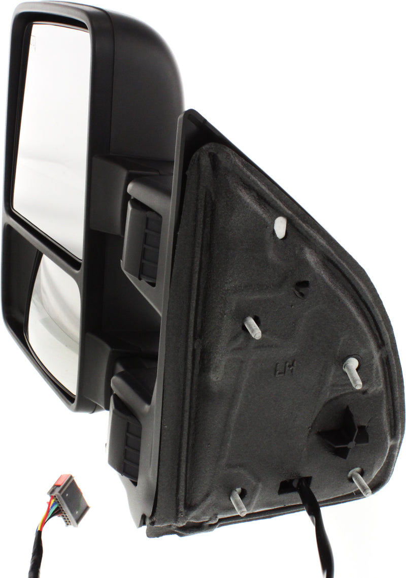 Driver Side Towing Mirror Power Heated Manual Folding Textured Black In-housing Signal Light W/o Memory W/o Puddle Light W/o Auto-Dimming With Blind Spot Glass Dual glass | FO1320342