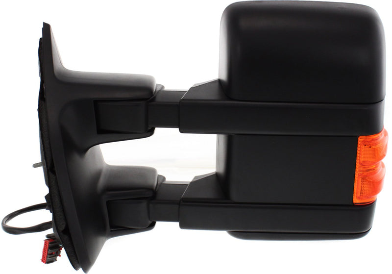 Driver Side Towing Mirror Power Heated Manual Folding Textured Black In-housing Signal Light W/o Memory W/o Puddle Light W/o Auto-Dimming With Blind Spot Glass Dual glass | FO1320342