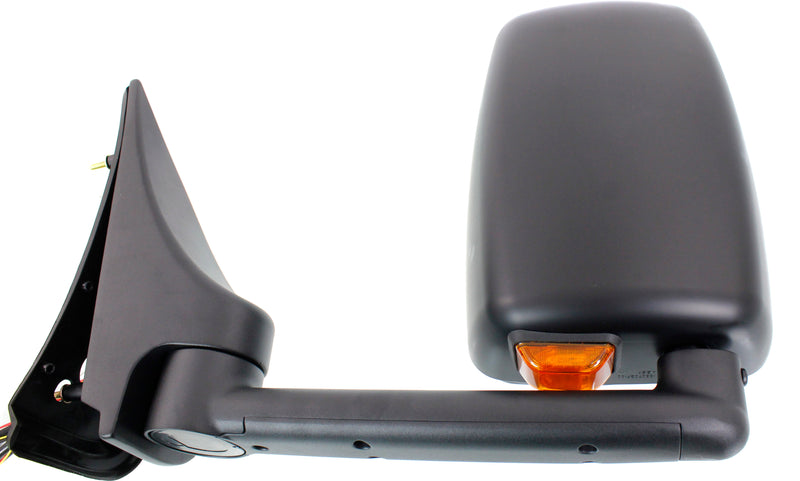 Passenger Side Towing Mirror, Power, Manual Folding, Non-Heated, Paintable, In-housing Signal Light, W/o memory, W/o Puddle Light, W/o Auto-Dimming, W/o Blind Spot Feature