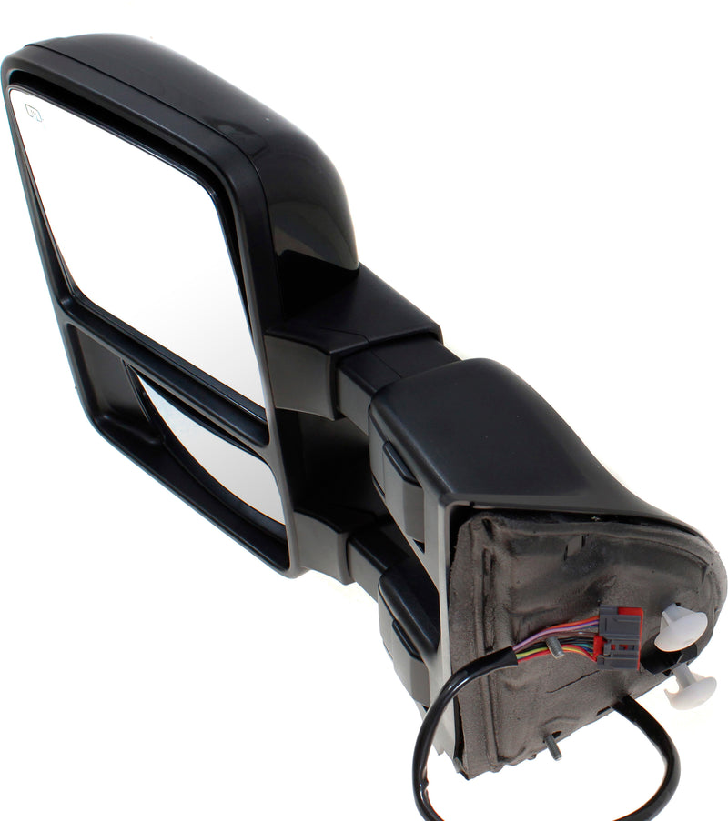 Driver Side Towing Mirror, Power, Power Folding, Heated, With 1 Chrome and 1 Cap, In-housing Signal Light, W/o memory, W/o Puddle Light and Auto-Dimming, With Blind Spot Glass | FO1320491,FO1320495