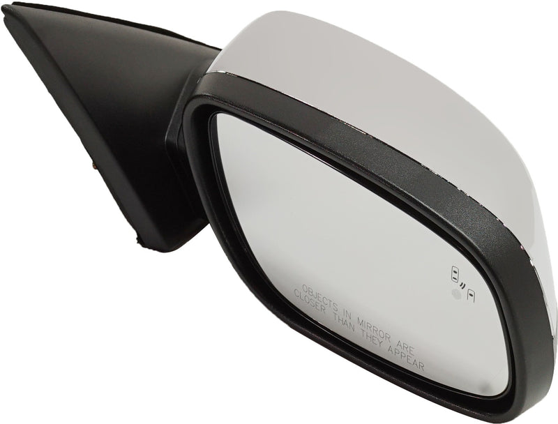 Passenger Side Mirror, Power, Manual Folding, Heated, Chrome, In-housing Signal Light, With memory, With Puddle Light, Without Auto-Dimming, With Blind Spot Detection in Glass | FO1321646