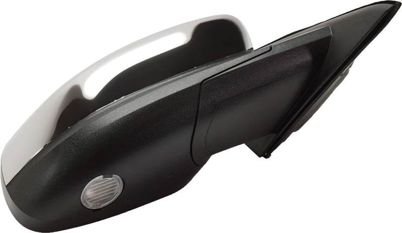 Passenger Side Mirror, Power, Manual Folding, Heated, Chrome, In-housing Signal Light, With memory, With Puddle Light, Without Auto-Dimming, With Blind Spot Detection in Glass | FO1321646