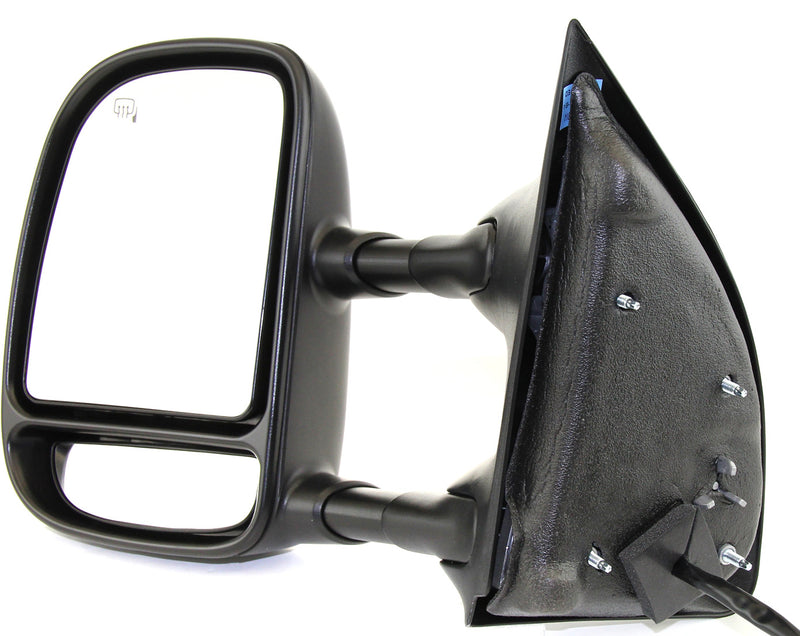 Towing Mirror Driver Side Power Heated Manual Folding Dual Glass Double-Swing with Signal Light Textured