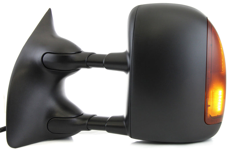 Towing Mirror Driver Side Power Heated Manual Folding Dual Glass Double-Swing with Signal Light Textured