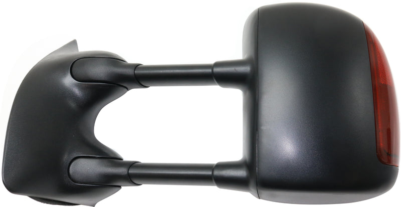 Towing Mirror Driver Side Power Heated Manual Folding Dual Glass Double-Swing with Signal Light Textured