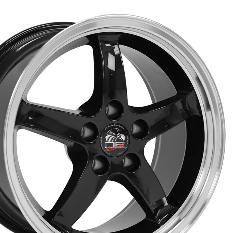 Wheel 17in Replica FR04 fits Ford Mustang Cobra 17x9 Black