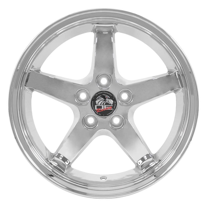 Wheel 17in Replica FR04 fits Ford Mustang Cobra 17x9 Chrome