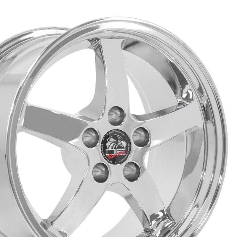 Wheel 17in Replica FR04 fits Ford Mustang Cobra 17x9 Chrome