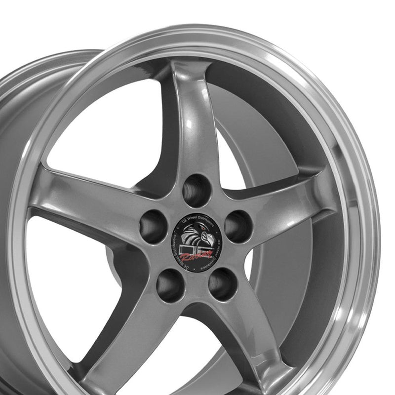 Wheel 17in Replica FR04 fits Ford Mustang Cobra 17x9 Gunmetal
