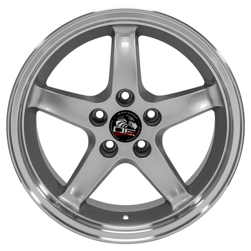 Wheel 17in Replica FR04 fits Ford Mustang Cobra 17x9 Silver