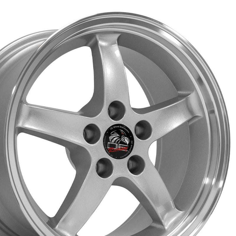 Wheel 17in Replica FR04 fits Ford Mustang Cobra 17x9 Silver