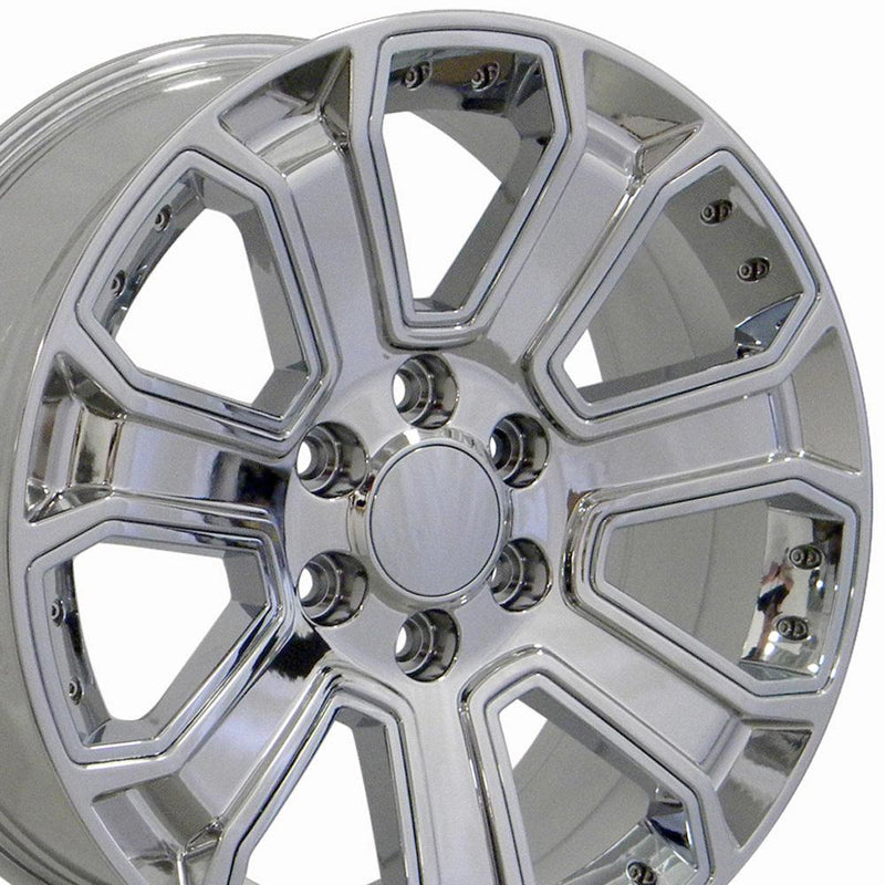 Wheel 20in Replica CV93 fits Chevrolet Silverado 20x8.5 Chrome with Chrome Inserts