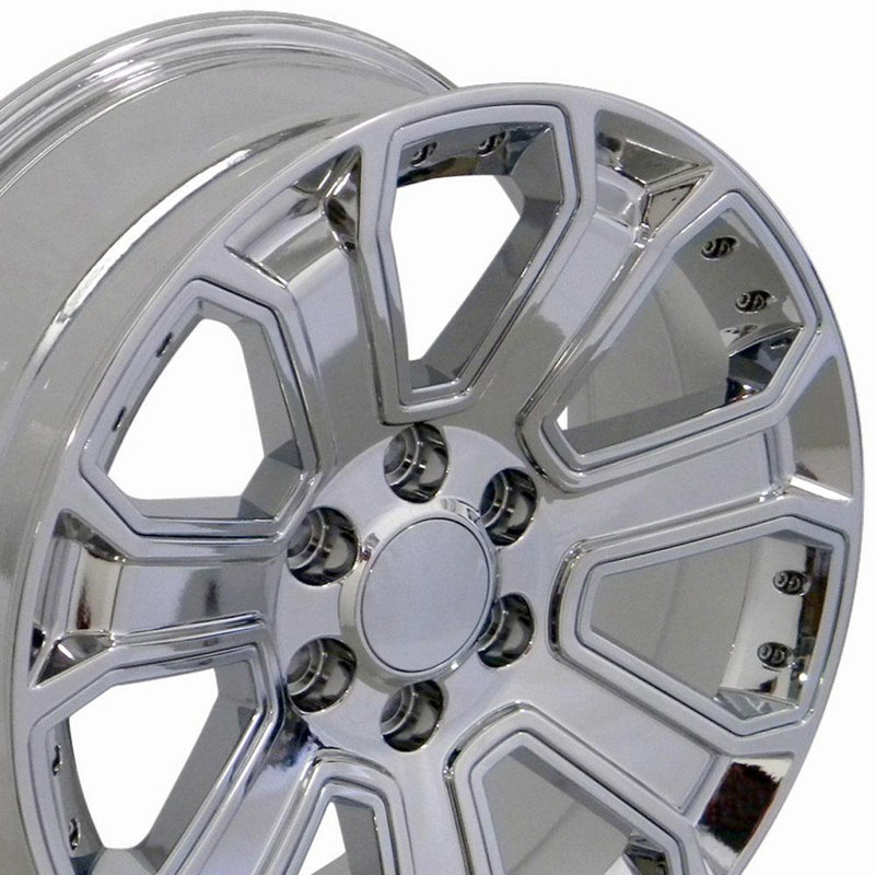 Wheel 20in Replica CV93 fits Chevrolet Silverado 20x8.5 Chrome with Chrome Inserts
