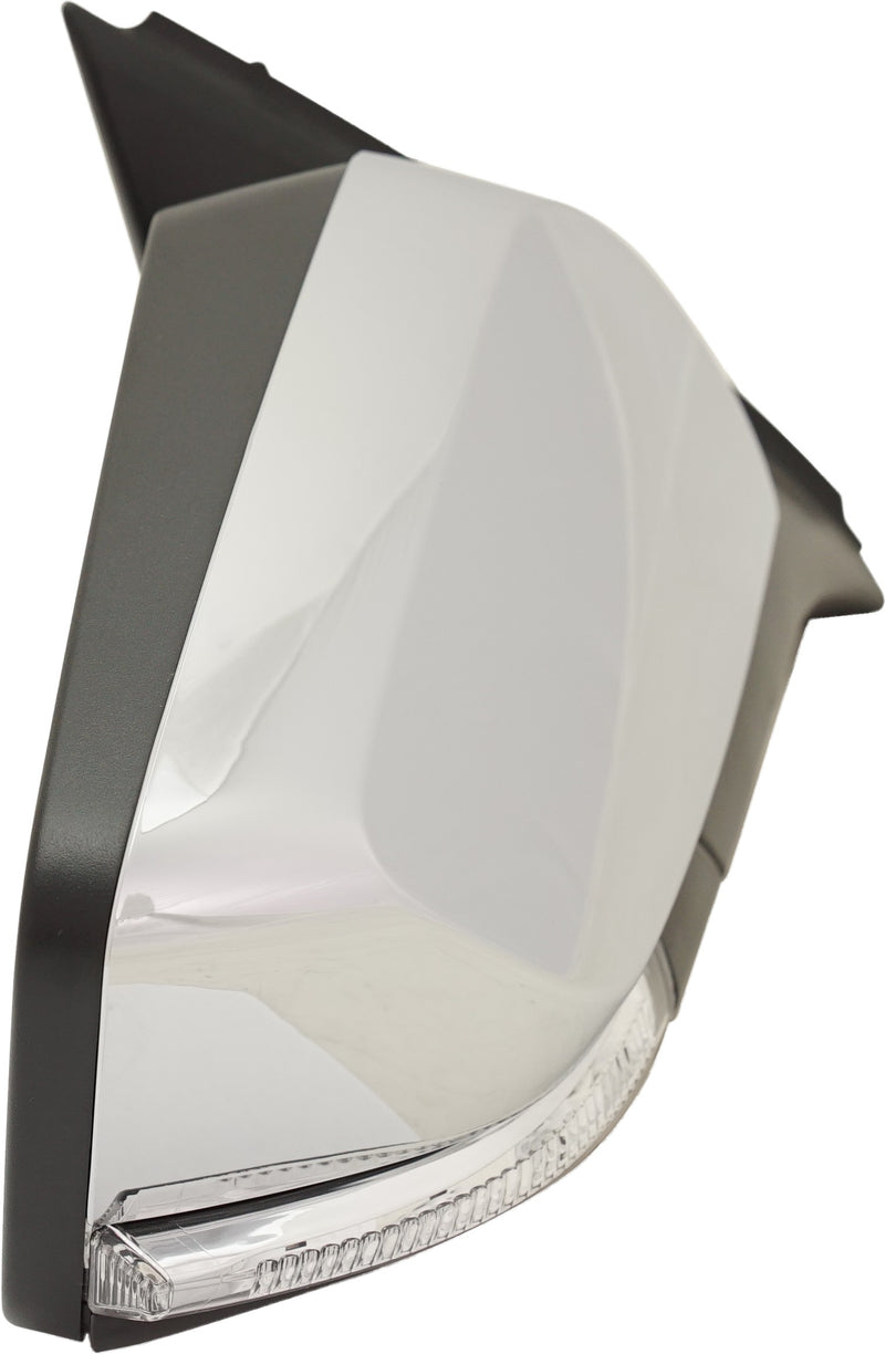 Passenger Side Mirror, Power, Manual Folding, Heated, Chrome, In-housing Signal Light, With memory, With Puddle Light, W/o Auto-Dimming, With Blind Spot Light in Housing | GM1321641