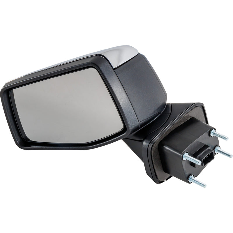 Driver Side Mirror, Non-Towing, Power, Manual Folding, Heated, Chrome, W/o Signal Light | GM1320651