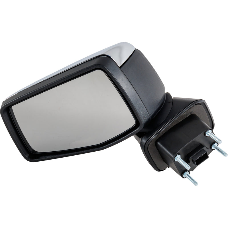 Driver Side Mirror, Non-Towing, Power, Manual Folding, Heated, Chrome, W/o Signal Light | GM1320651