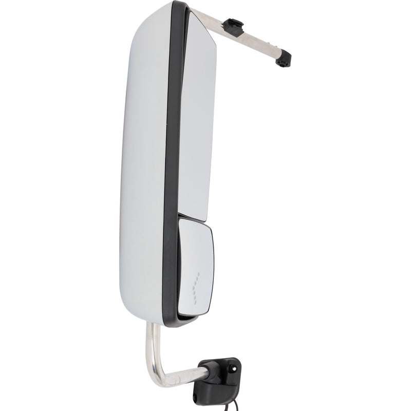 Left Side Manual Heated Mirror with Signal Light and CB Antenna Provision Chrome Finish