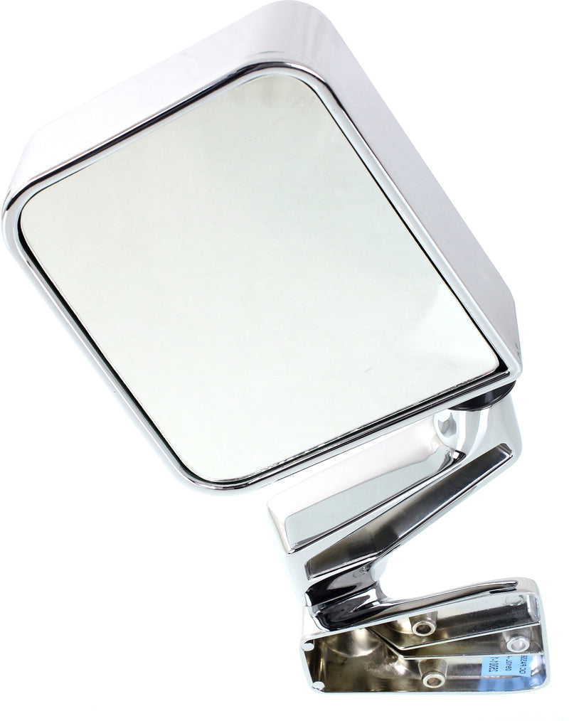 Driver Side Mirror, Manual Folding, W/o Signal Light, Chrome