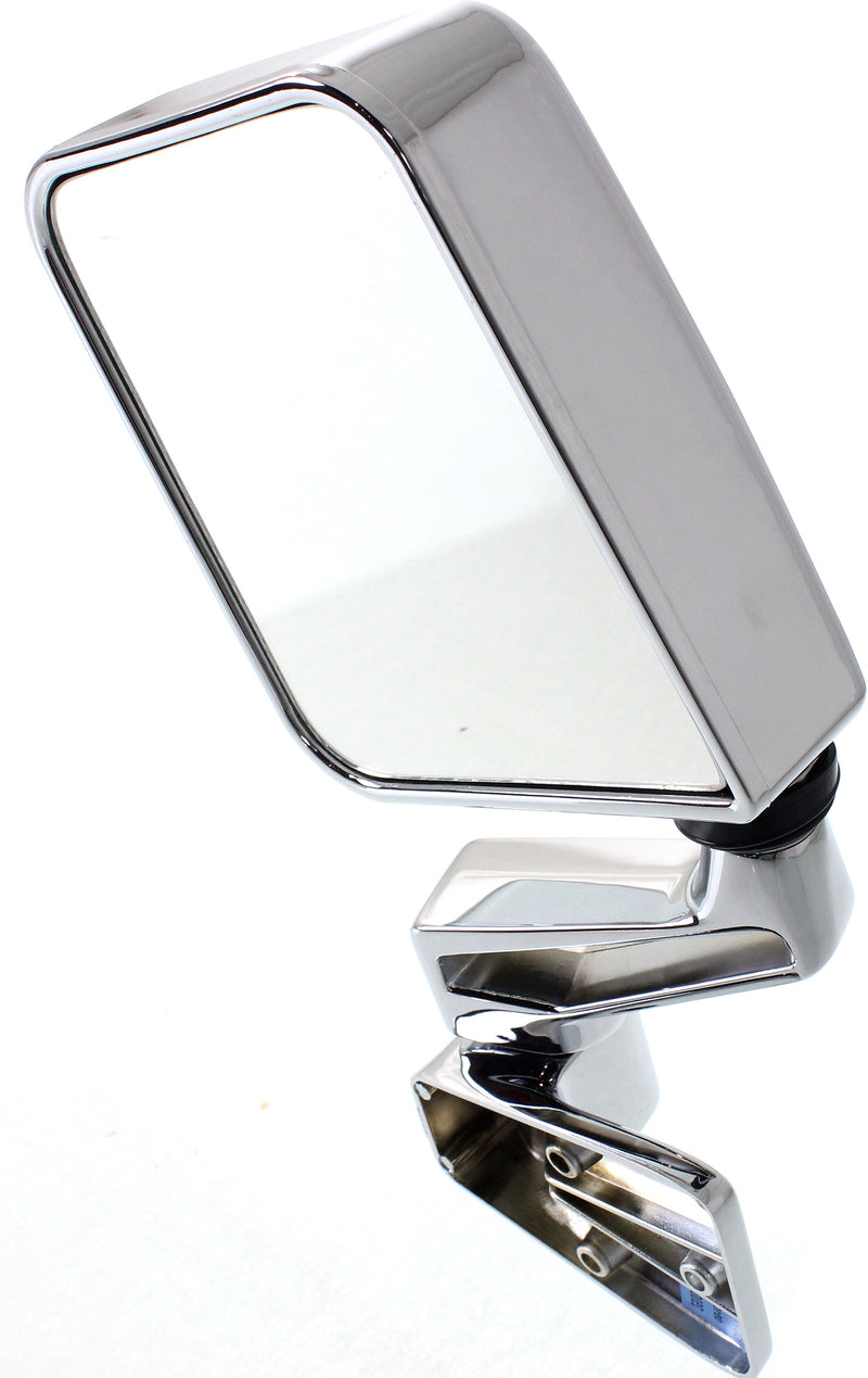 Driver Side Mirror, Manual Folding, W/o Signal Light, Chrome