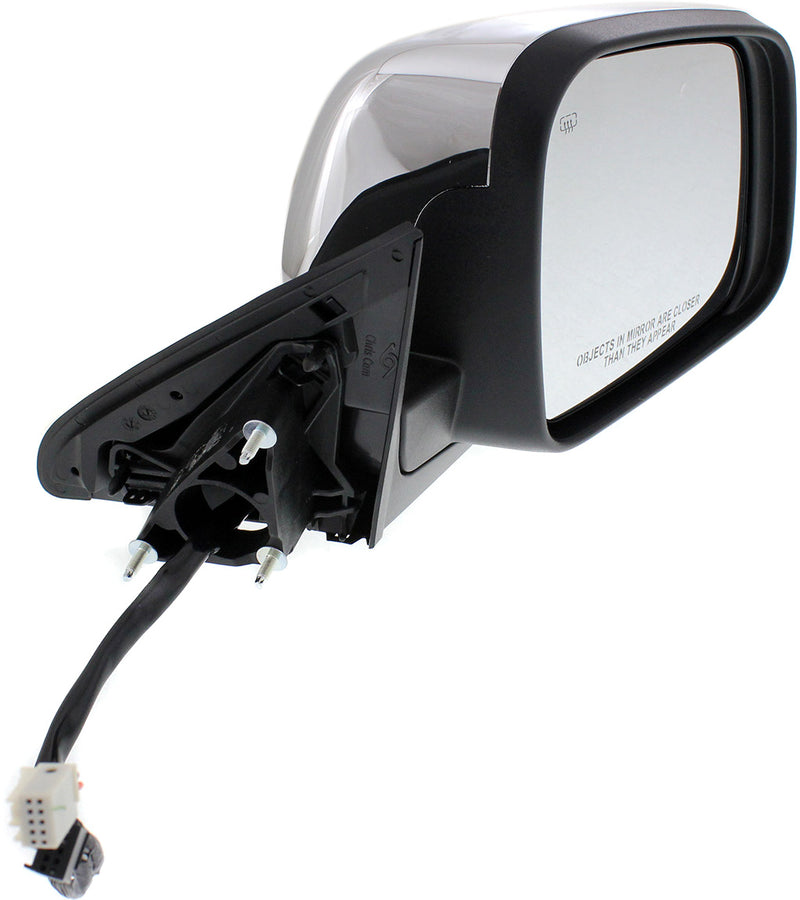Passenger Side Mirror, Power, Manual Folding, Heated, Chrome, In-housing Signal Light, With memory, W/o Puddle Light, W/o Auto-Dimming, W/o Blind Spot Feature | CH1321358