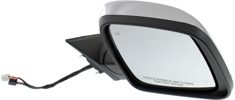 Passenger Side Mirror, Power, Manual Folding, Heated, Chrome, In-housing Signal Light, With memory, W/o Puddle Light, W/o Auto-Dimming, W/o Blind Spot Feature | CH1321358