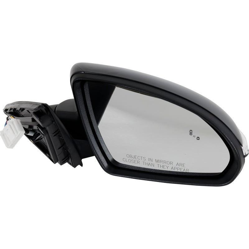 Passenger Side Mirror, Power, Manual Folding, Heated, Paintable, In-housing Signal Light, W/o memory, W/o Puddle Light and Auto-Dimming, With BSD in Glass, USA Built Vehicle | KI1321221