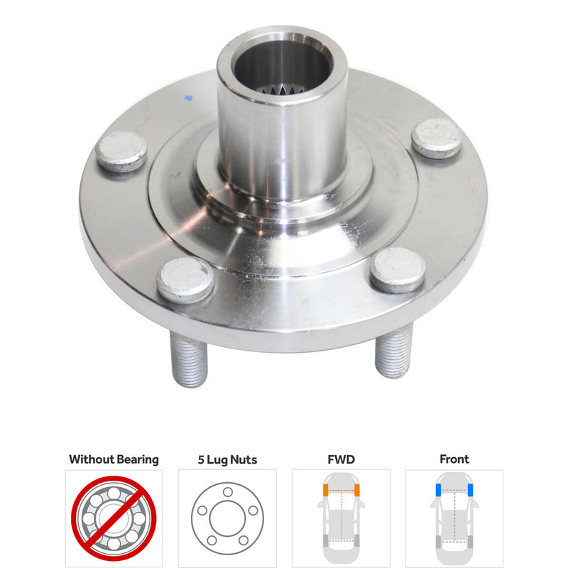 4-Pc Kit - Front Driver and Passenger Side Wheel Hub includes Wheel Bearings