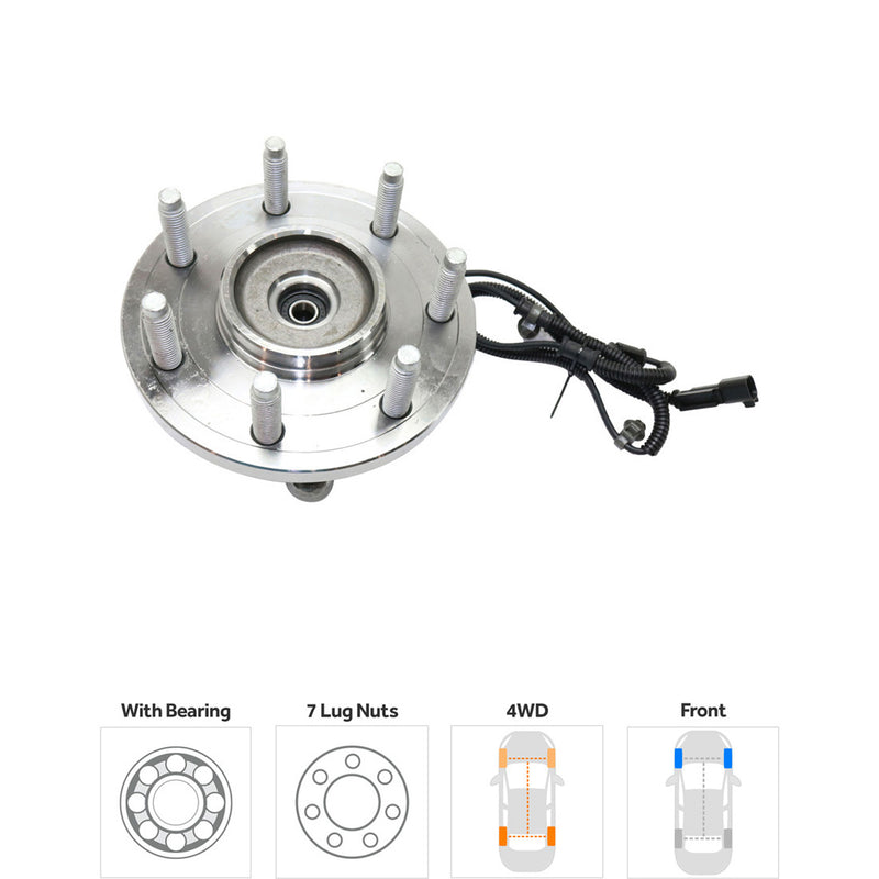 Front Suspension Kit RH & LH 4-Piece Set Includes Axle Assemblies and Wheel Hubs