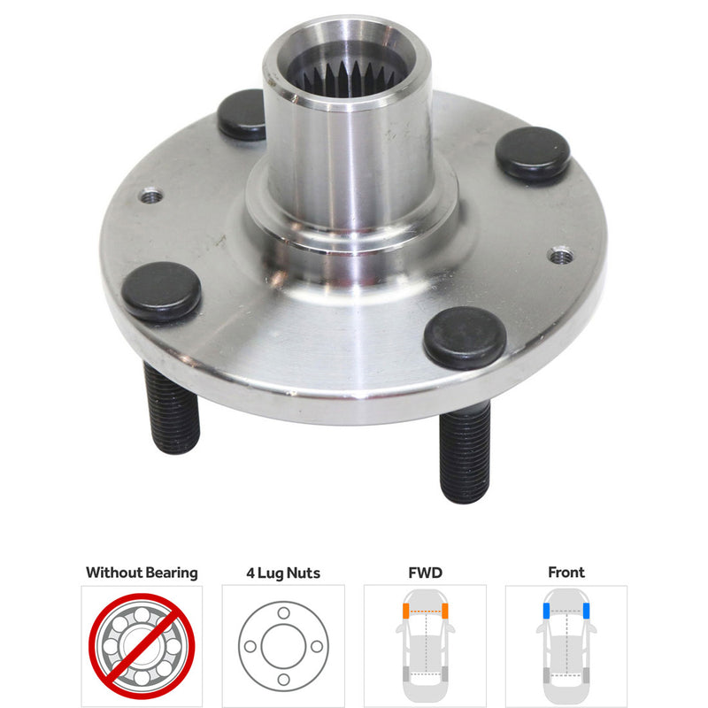 2-Pc Kit - Front Driver and Passenger Side Wheel Hub Kit Front Wheel Drive includes Wheel Bearing