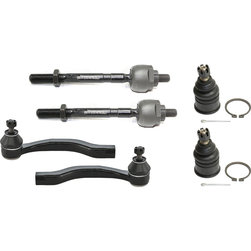 6-Pc Kit - Front Driver and Passenger Side Suspension includes Ball Joint and Tie Rod End