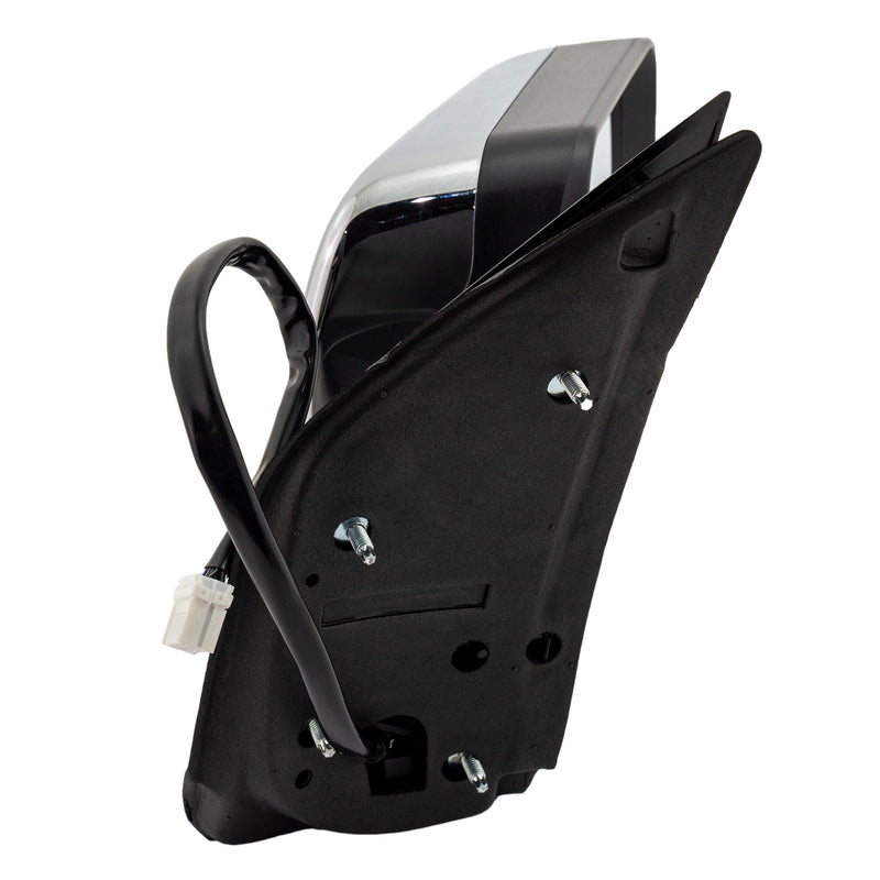 Passenger Side Mirror, Non-Towing, Power, Manual Folding, Heated, Chrome, In-glass Signal Light,