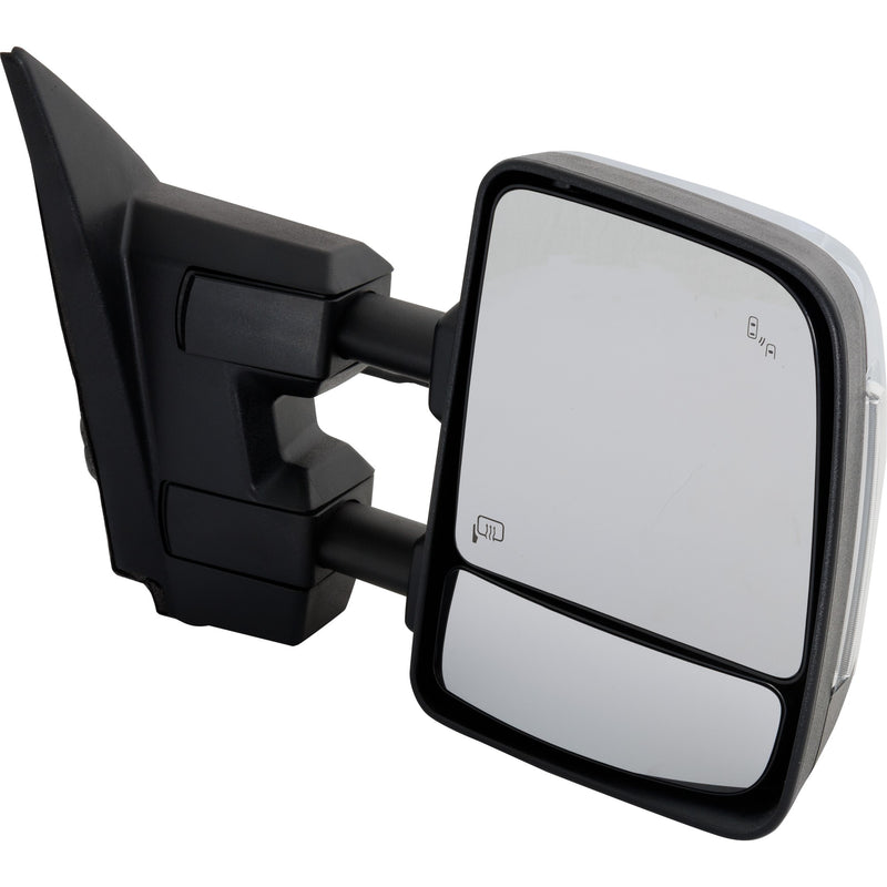 Passenger Side Towing Mirror, Manual Folding, In-housing Signal Light, W/o memory, With Puddle Light, W/o Auto-Dimming, With BSD in Glass, Chrome, Crew Cab Pickup | NI1321309