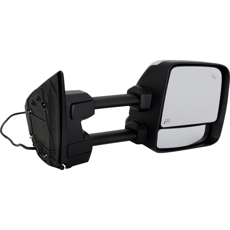 Passenger Side Towing Mirror, Manual Folding, In-housing Signal Light, W/o memory, With Puddle Light, W/o Auto-Dimming, With BSD in Glass, Chrome, Crew Cab Pickup | NI1321309