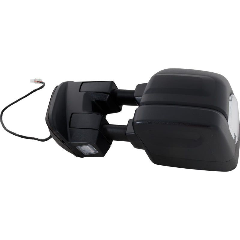 Driver Side Towing Mirror, Power, Manual Folding and Extending, Heated, Textured, In-housing Signal Light, W/o memory, With Puddle Light, W/o Auto-Dimming, W/o Blind Spot Feature | NI1320307