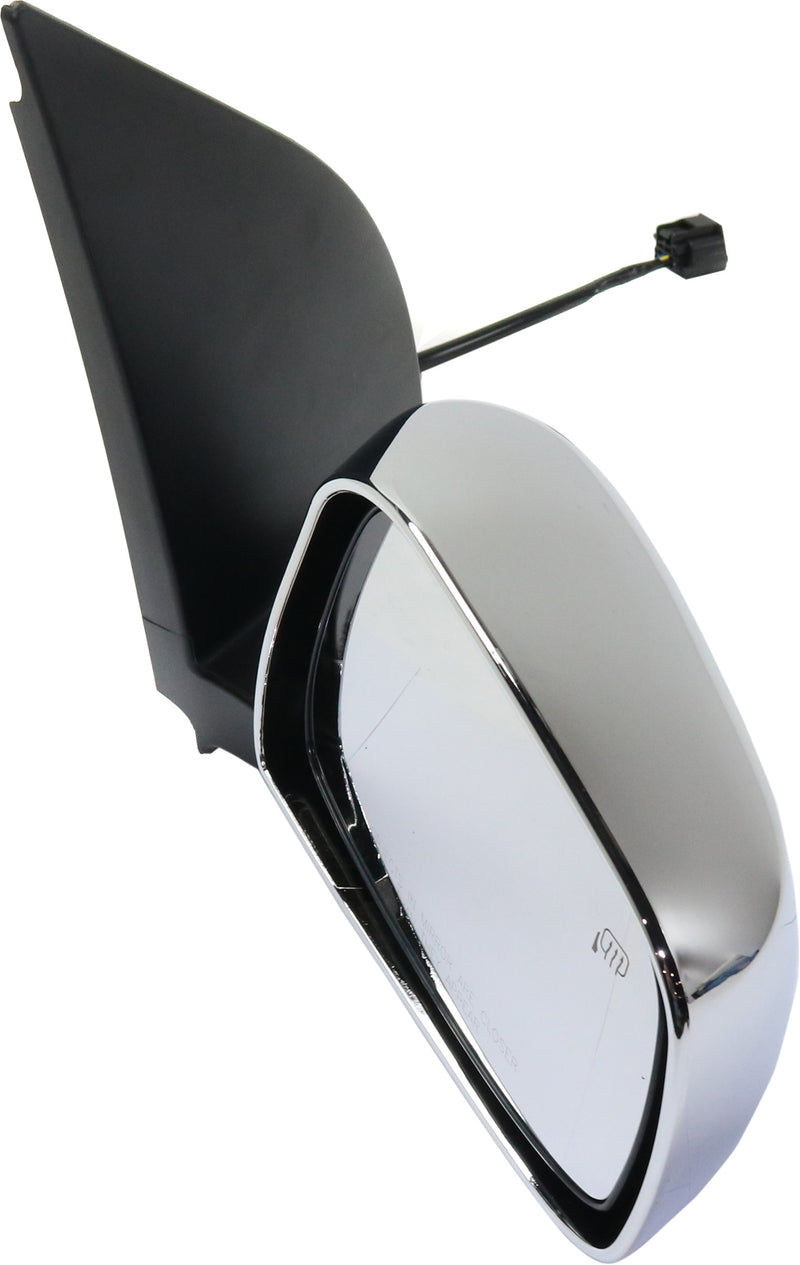 Passenger Side Mirror, Power, Manual Folding, Heated, Chrome, W/o Signal Light | NI1321291