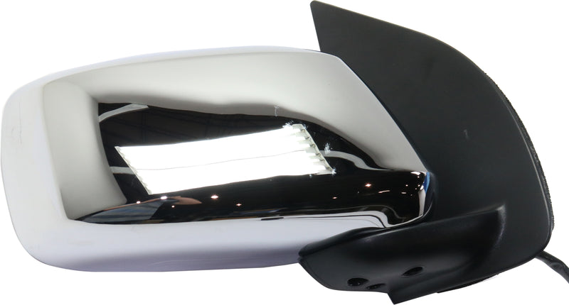 Passenger Side Mirror, Power, Manual Folding, Heated, Chrome, W/o Signal Light | NI1321291