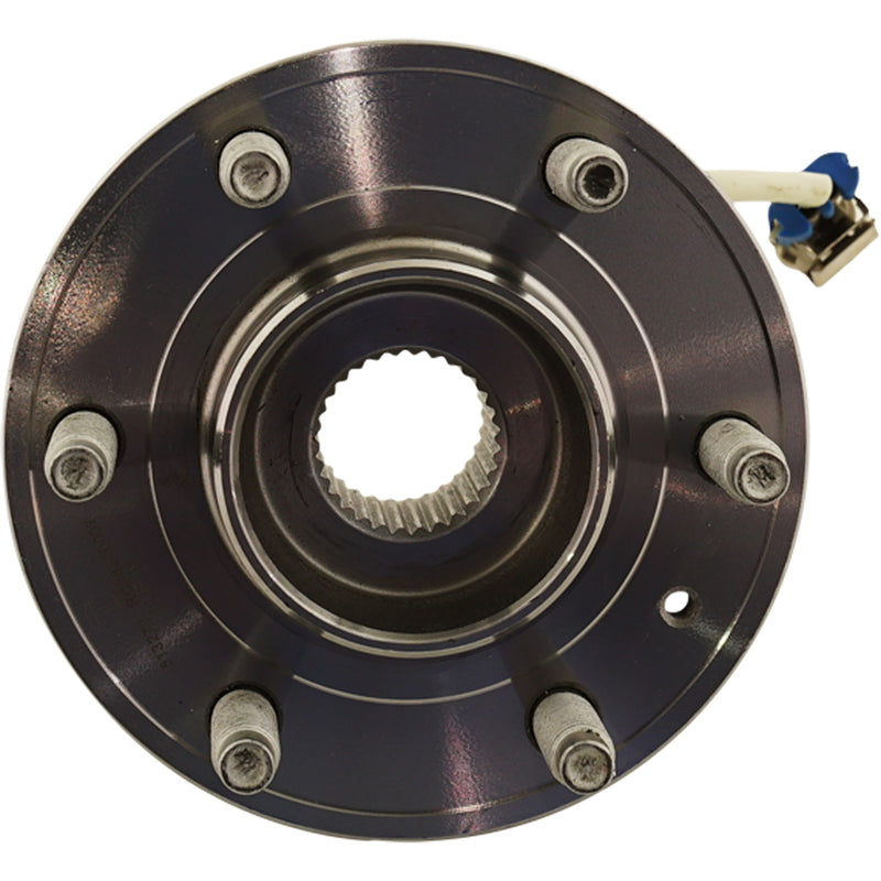Front, Driver or Passenger Side Wheel Hub, With Bearing, With Sensor, 5 x 4.53 in. Bolt Pattern, V Model, 8 Cyl., 4.4L Engine