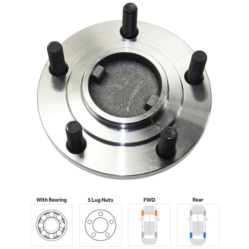 Rear, Driver or Passenger Side Wheel Hub, With Bearing, Front Wheel Drive