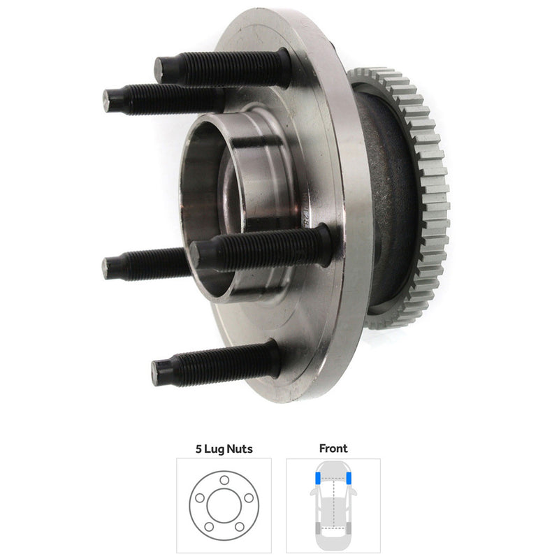 Front, Driver or Passenger Side Wheel Hub, With Bearing