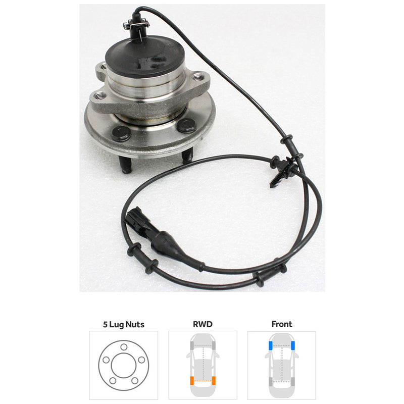 Front, Driver or Passenger Side Wheel Hub, With Bearing