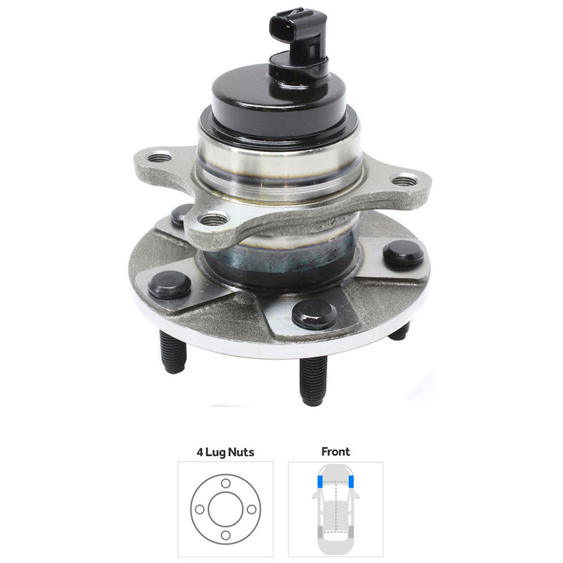 Front, Driver or Passenger Side Wheel Hub, With Bearing, Base Model, 8 Cyl., 4.3L Engine