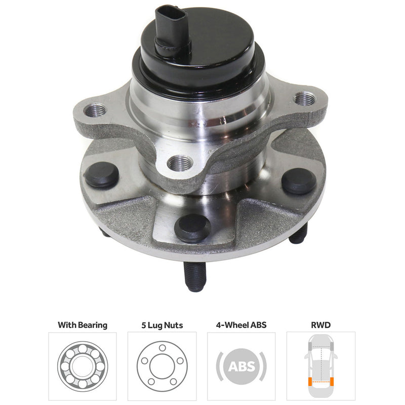 Front Hub Assembly Driver Side 5 Studs RWD with 4-Wheel ABS