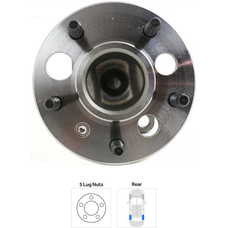 Set Of 2 - Rear Driver and Passenger Side Wheel Hubs With Bearing