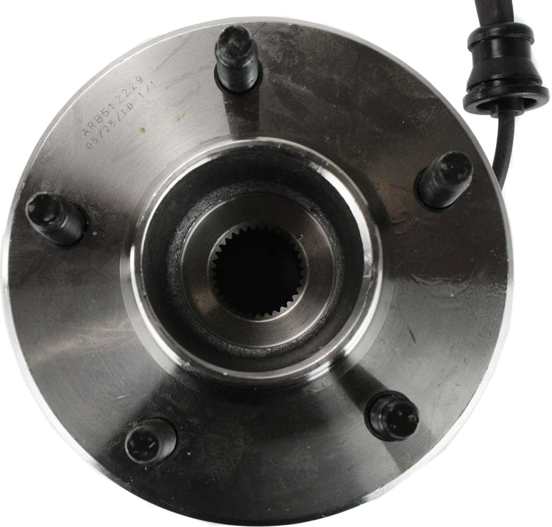 Set Of 2 - Rear Driver and Passenger Side Wheel Hubs With Bearing With Sensor 4-Wheel ABS