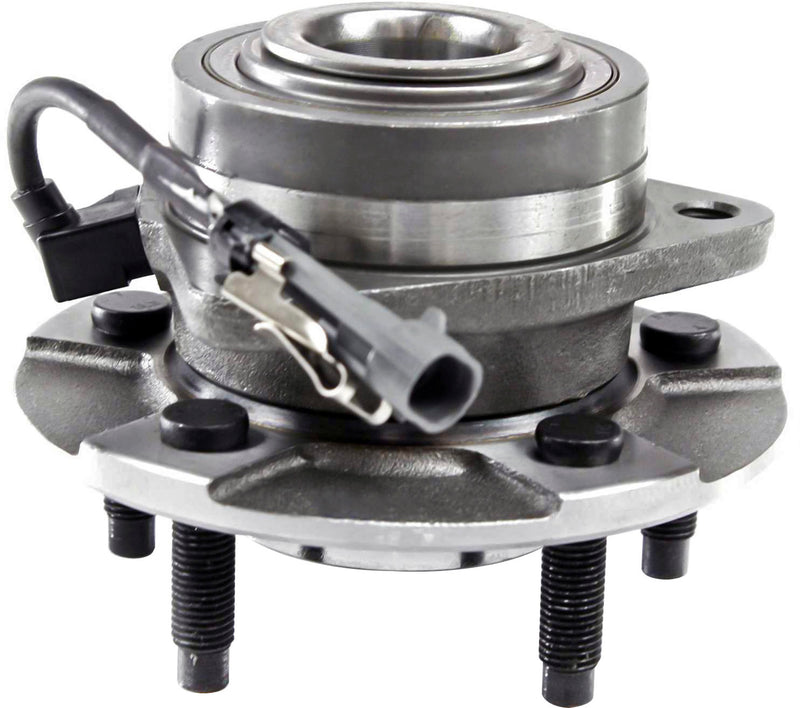 Set Of 2 - Front Driver and Passenger Side Wheel Hubs With Bearing With Sensor 4-Wheel ABS
