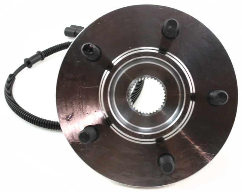 Set Of 2 - Front Driver and Passenger Side Wheel Hubs With Bearing With Sensor Four Wheel Drive 4-Wheel ABS M14 Bolts