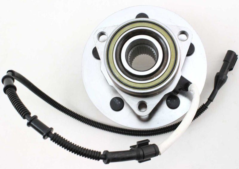 Set Of 2 - Front Driver and Passenger Side Wheel Hubs With Bearing With Sensor Four Wheel Drive 4-Wheel ABS M14 Bolts