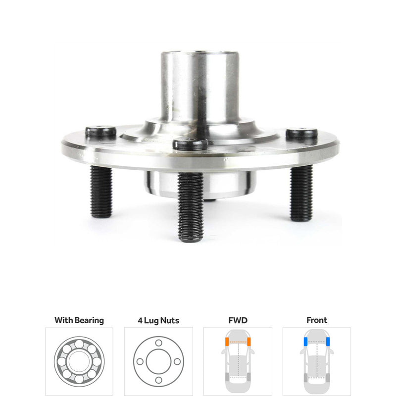 Rear Side Wheel Hubs With Bearing 4-Wheel ABS Front Wheel Drive