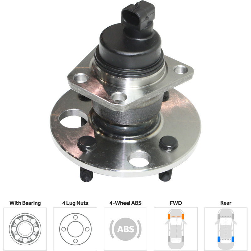 Rear Side Wheel Hubs With Bearing 4-Wheel ABS Front Wheel Drive